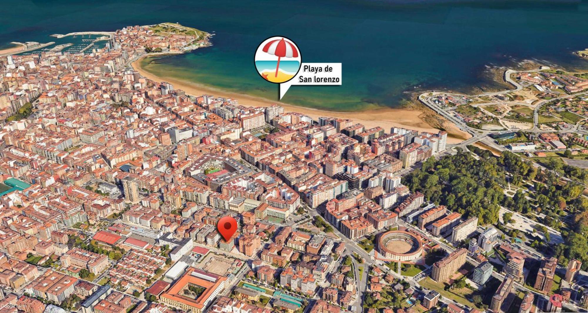 Espacio Moderno En Gijon Playa Eksteriør bilde